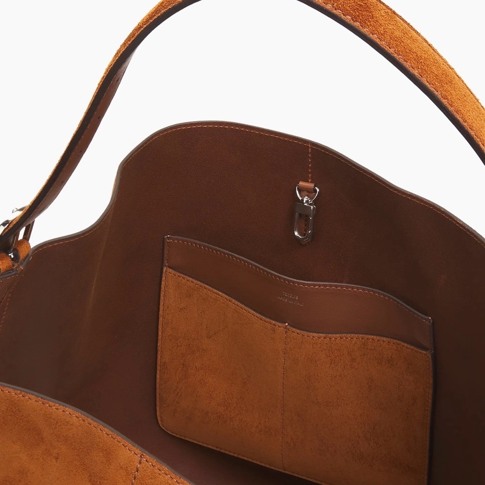 Toteme Large Suede Belted Tote Bag - Picture 4 of 5